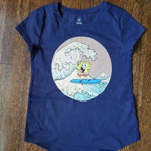 Gap Kids Girls Sponge Bob Surfer Graphic Tee ize M 8